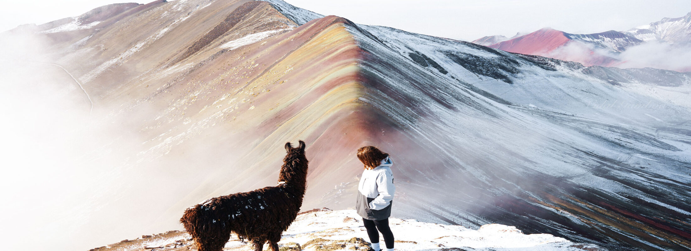 Rainbow Mountain Peru. The best colorful mountain in the Andes.
